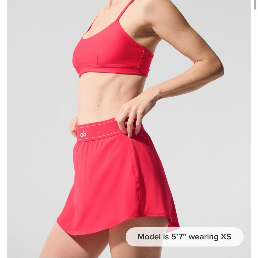 Alo Match Point Tennis Skirt | Candy Red | S | NWT *Limited Drop Color*